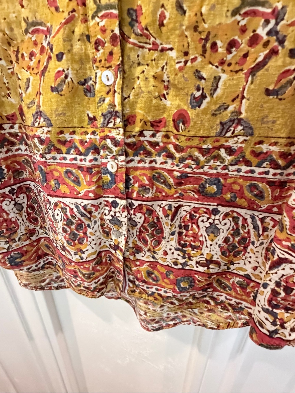 Sundance Yellow Paisley Button-Up Shirt - Picture 5 of 12